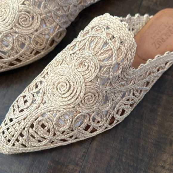 True Vintage Veracruz Artisan Woven Slides Made In Spain Size 37 - Picture 2 of 6